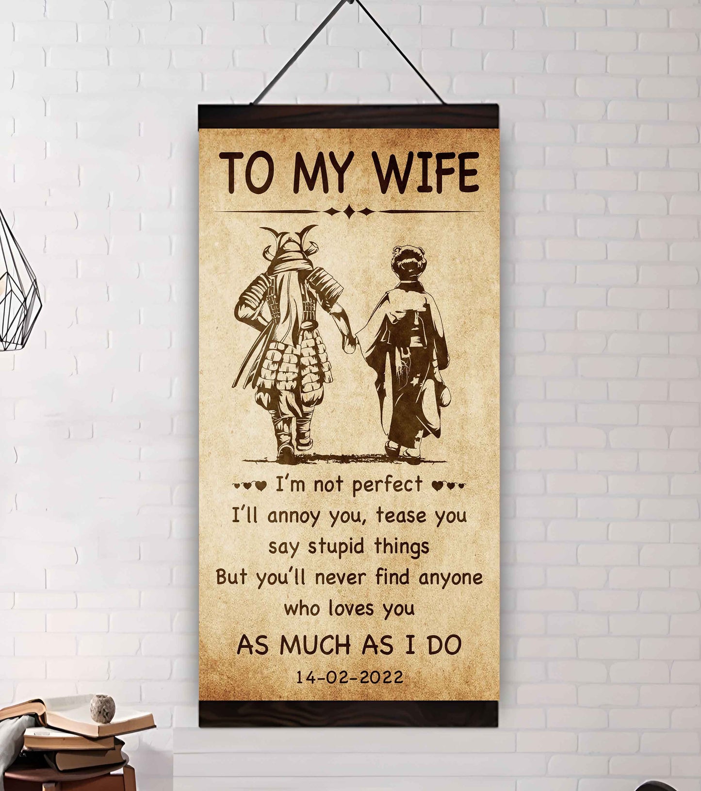 family poster canvas to my wife - i am not perfect