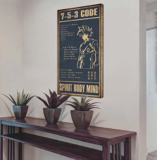 GK 7 5 3 Code New Vertical Poster Canvas Wall Art (Ver2)