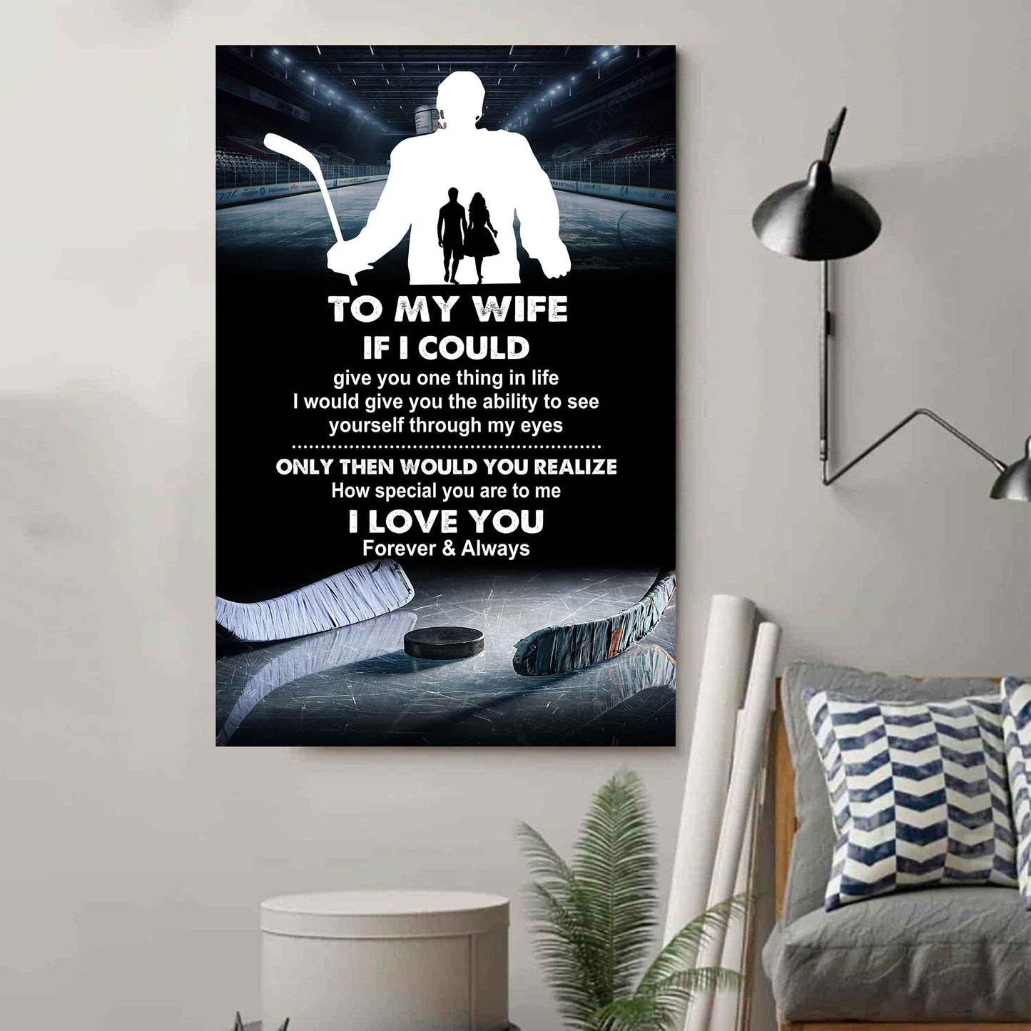 sport poster canvas to my wife if i could give you one thing in life i love you gift for your wife