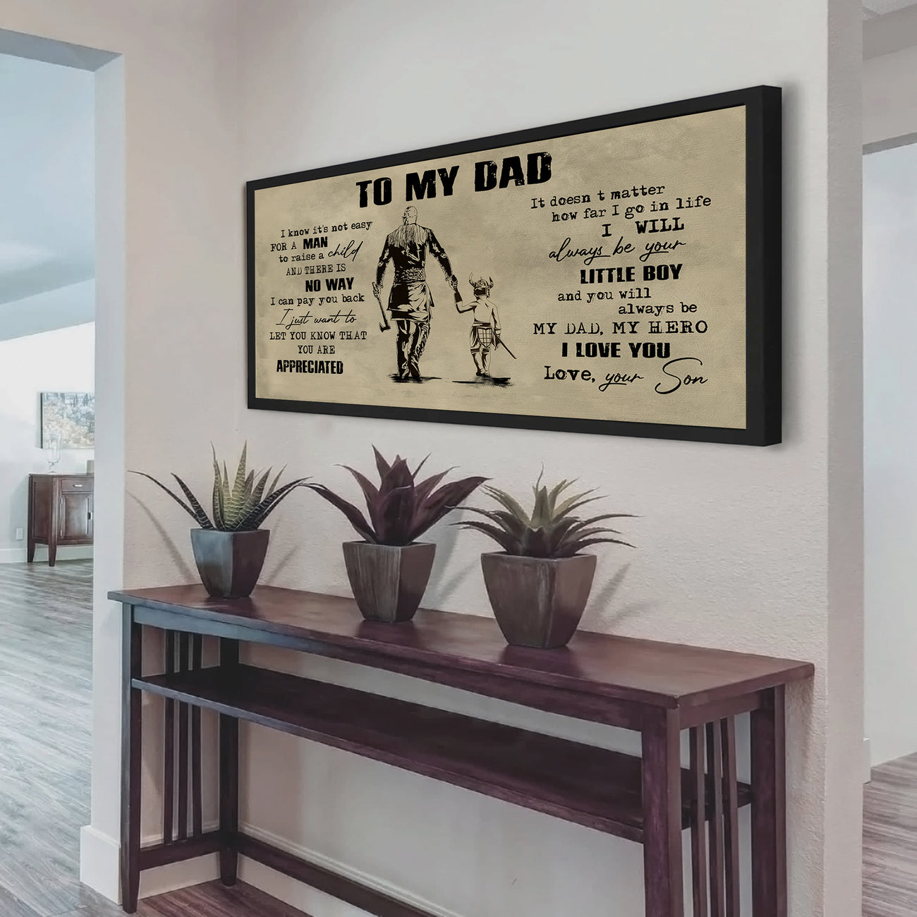 to dad- canvas poster