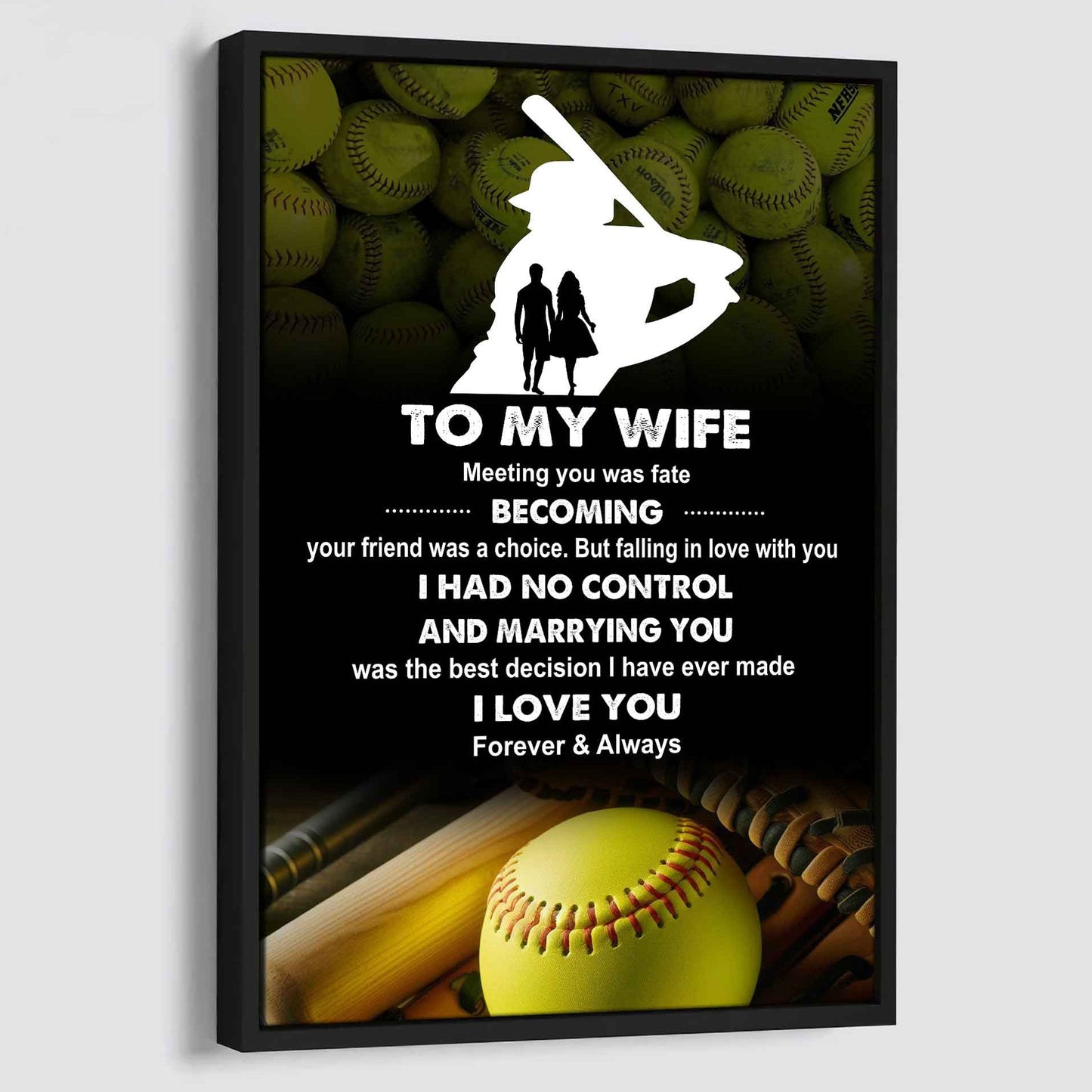 sport poster canvas to my wife meeting you was fate becoming your friend gift for your wife