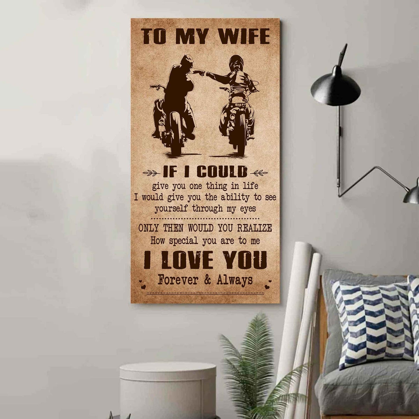 family poster canvas to my wife if i could give you one thing in life - how special you are to me gift for your wife
