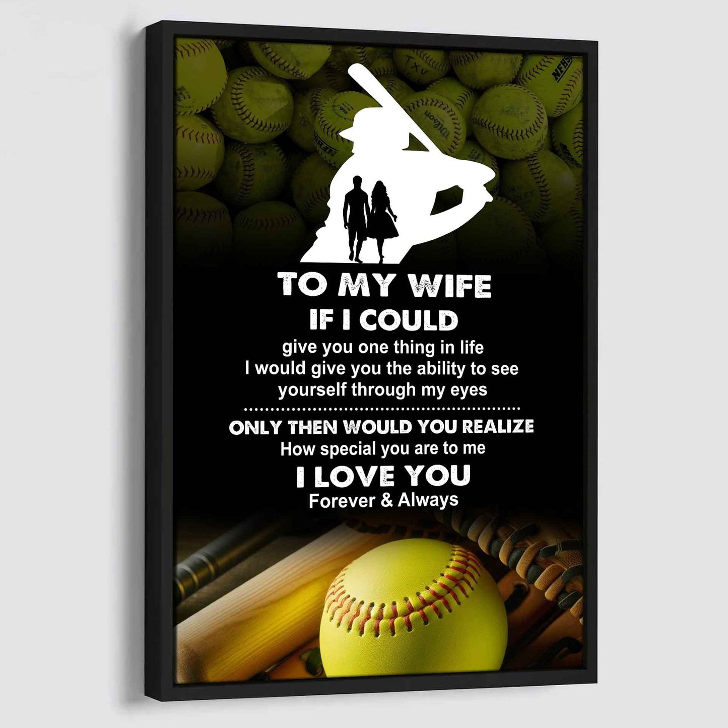 sport poster canvas to my wife if i could give you one thing in life i love you gift for your wife