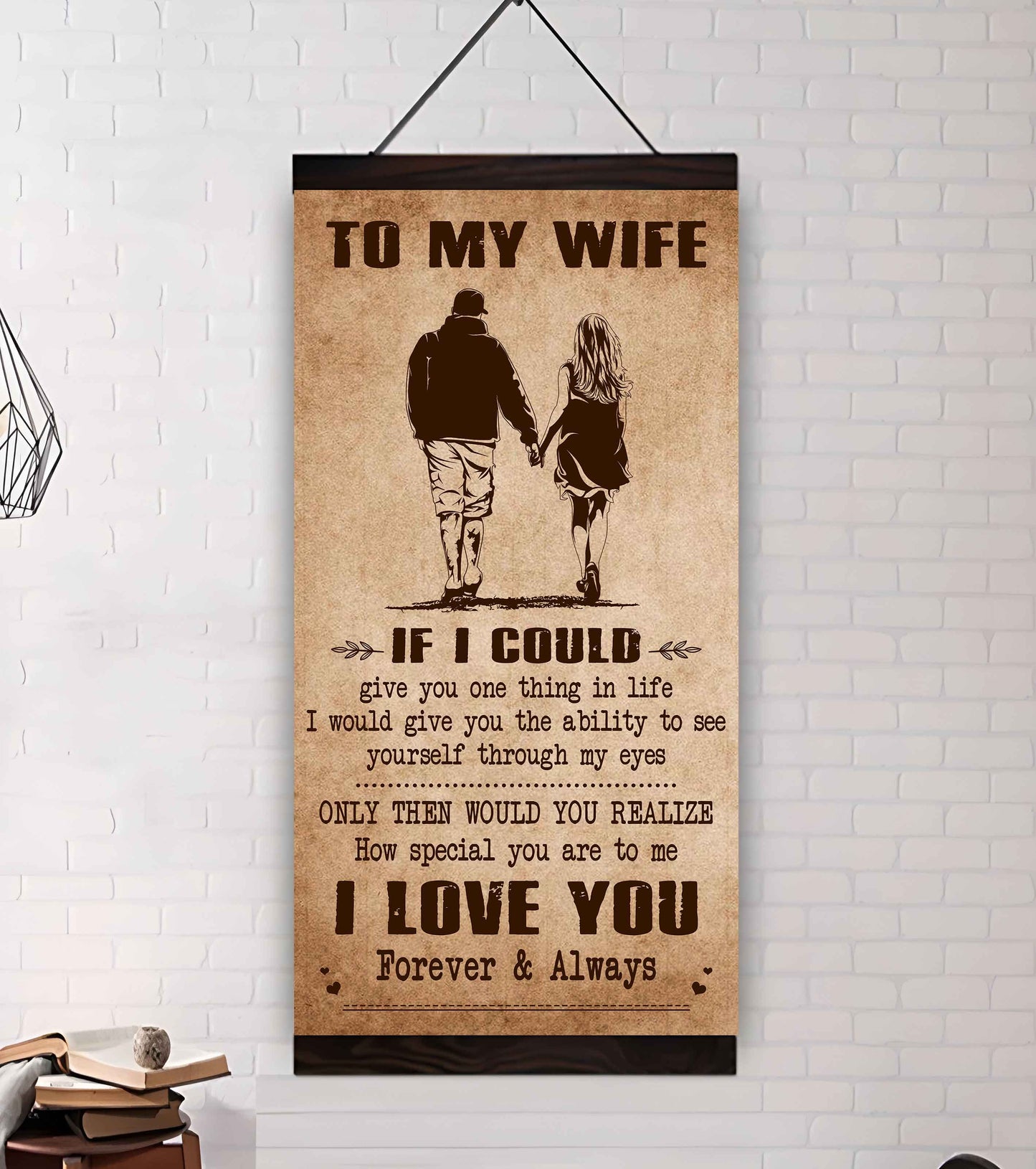 family poster canvas to my wife if i could give you one thing in life - how special you are to me gift for your wife