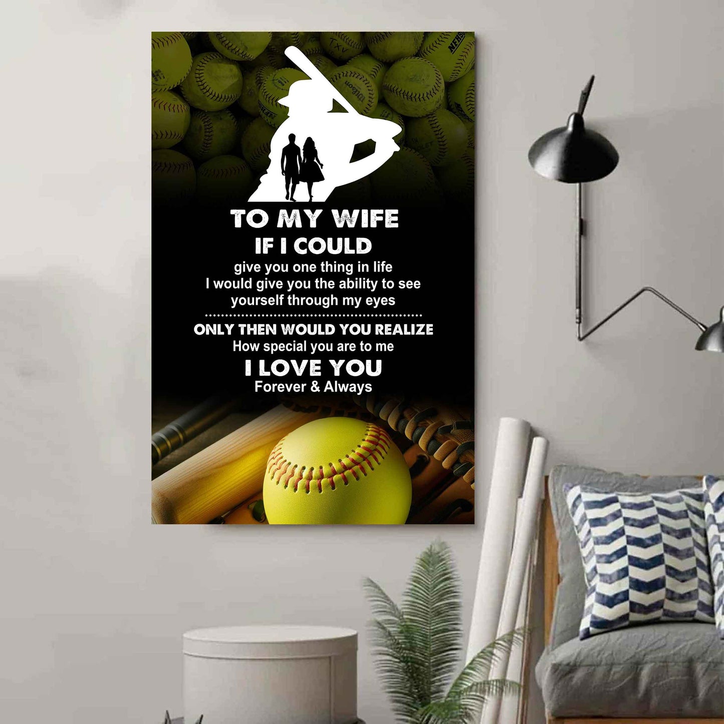 sport poster canvas to my wife if i could give you one thing in life i love you gift for your wife