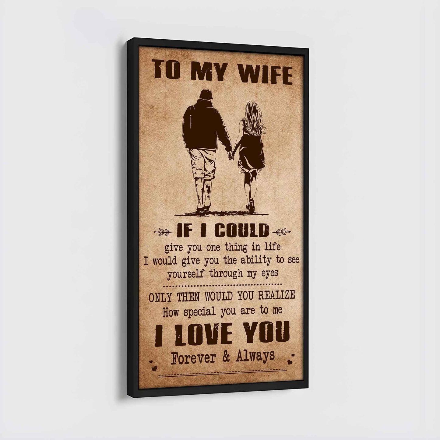 family poster canvas to my wife if i could give you one thing in life - how special you are to me gift for your wife
