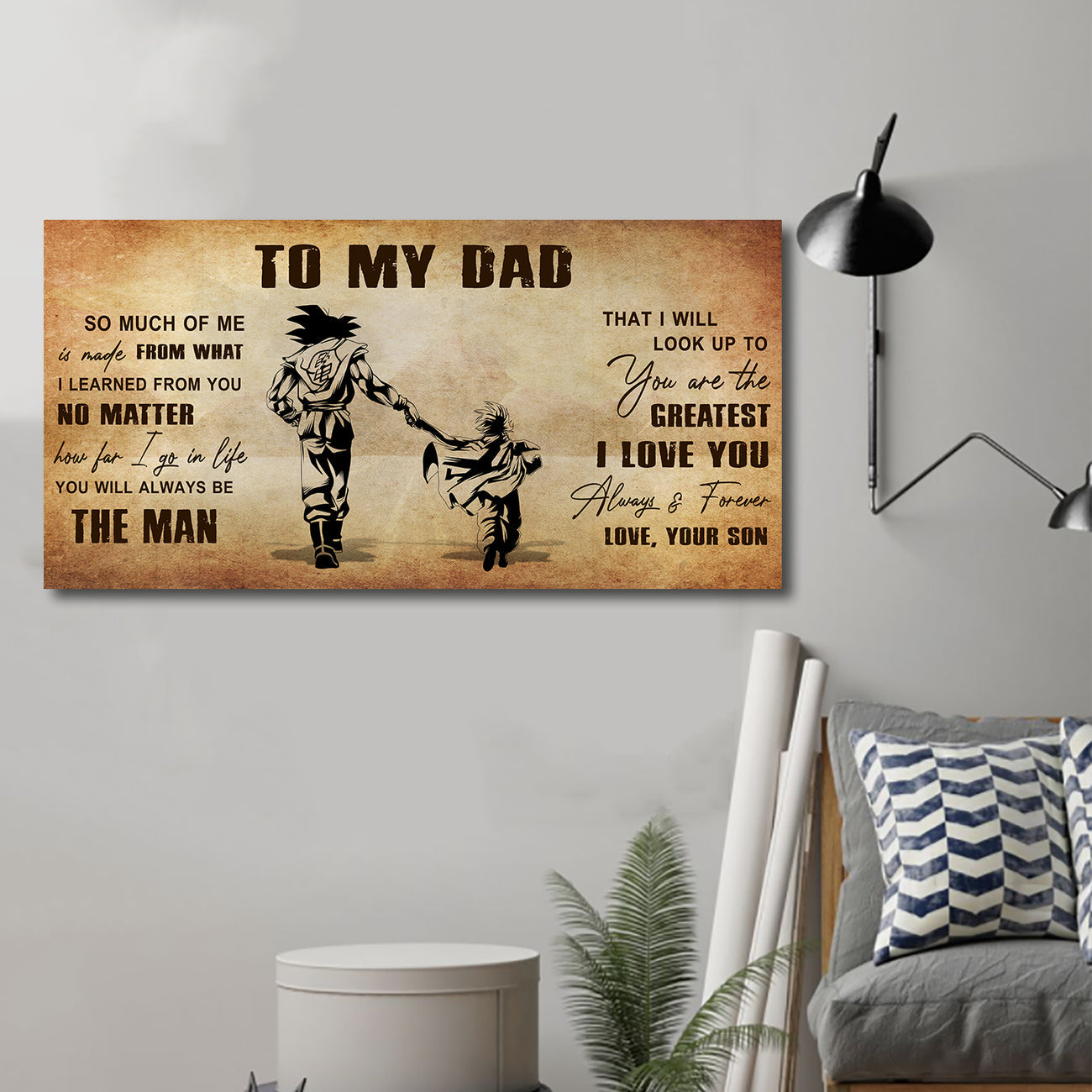 to dad- canvas poster
