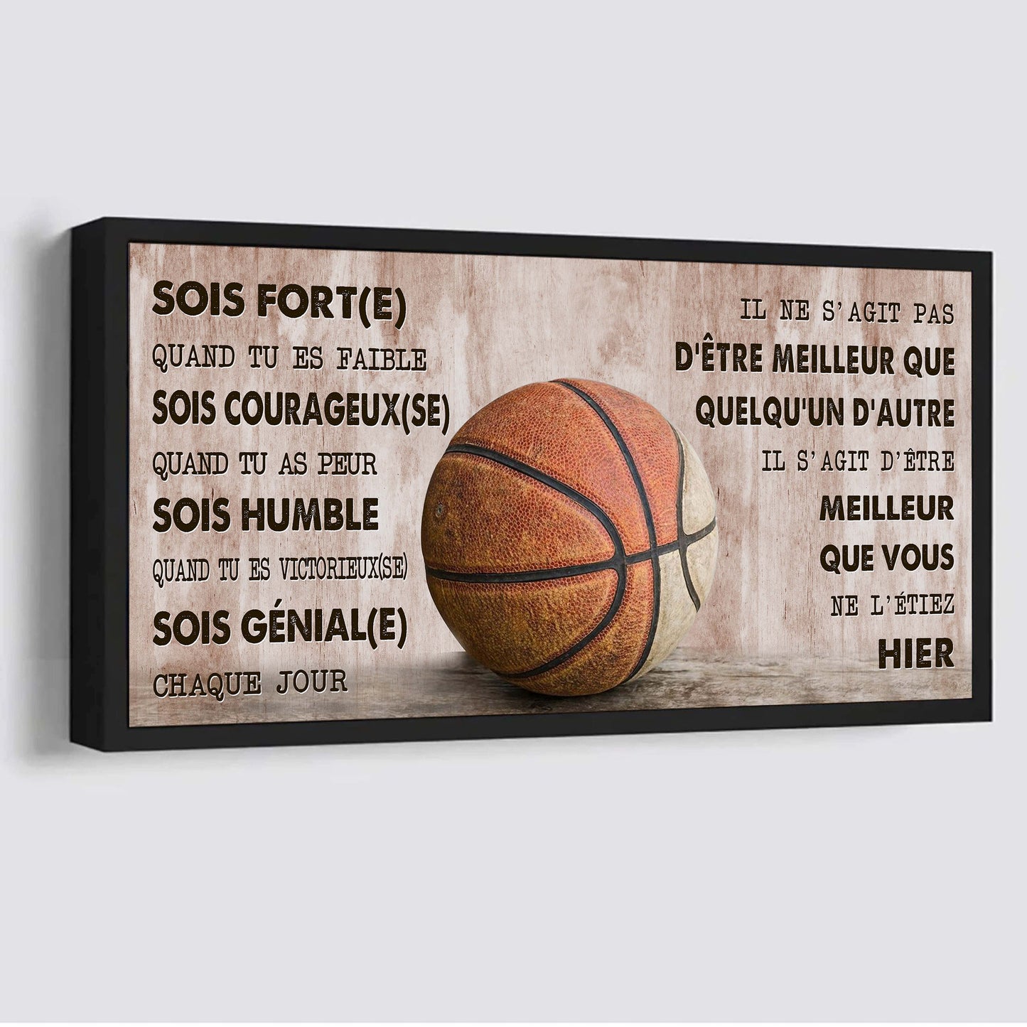 fren basketball il ne s'agit pas d'être meilleur que quelqu'un d'autre, il s'agit d'être meilleur que vous ne l'étiez hier.