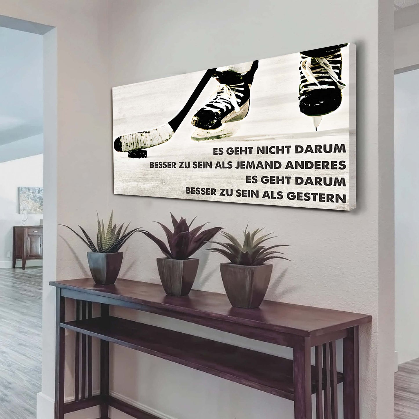 fußball leinwand es geht nicht darum, besser als jemand anderes zu sein