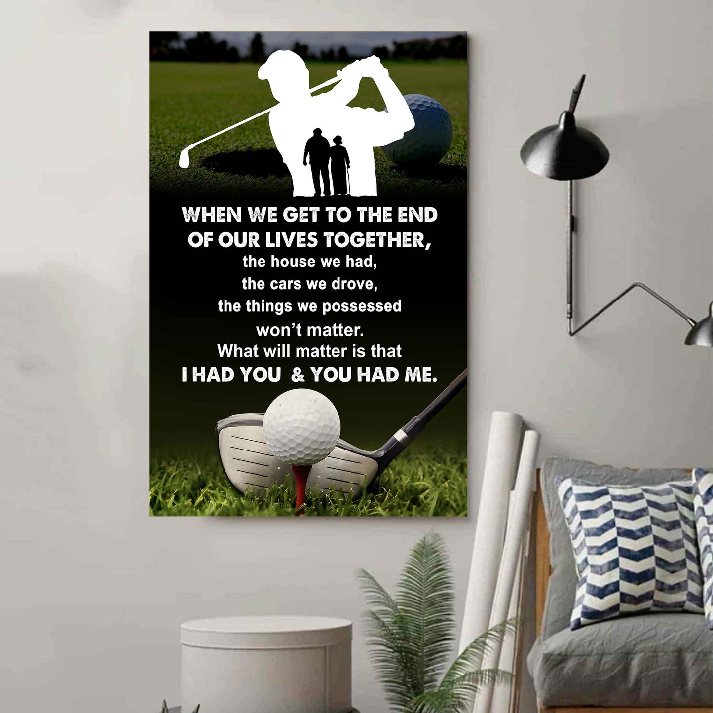 sport poster canvas i had you and you had me gift for wife husband