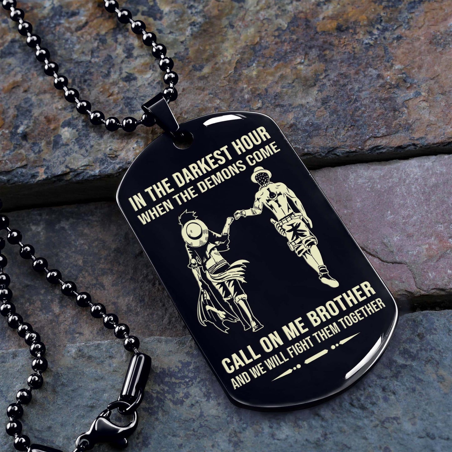personalized one sided dog tag call on me brother and we will fight them together gift for your brother your cousins