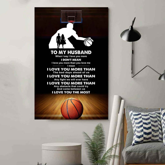 Sport Poster Canvas To My Husband When I Say I Love You More - I Love You The Most I Love You Gift For Your Husband