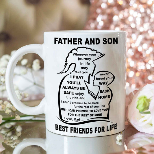 Spartan Personalized Mug Father And Son Best Friends For Life With Inspiration Message
