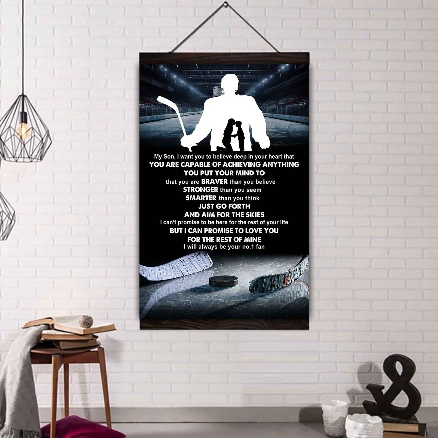 Sport Poster Canvas Mom To Son - That You Are Braver Than You Believe You Are Capable Of I Will Always Your No 1 Fan