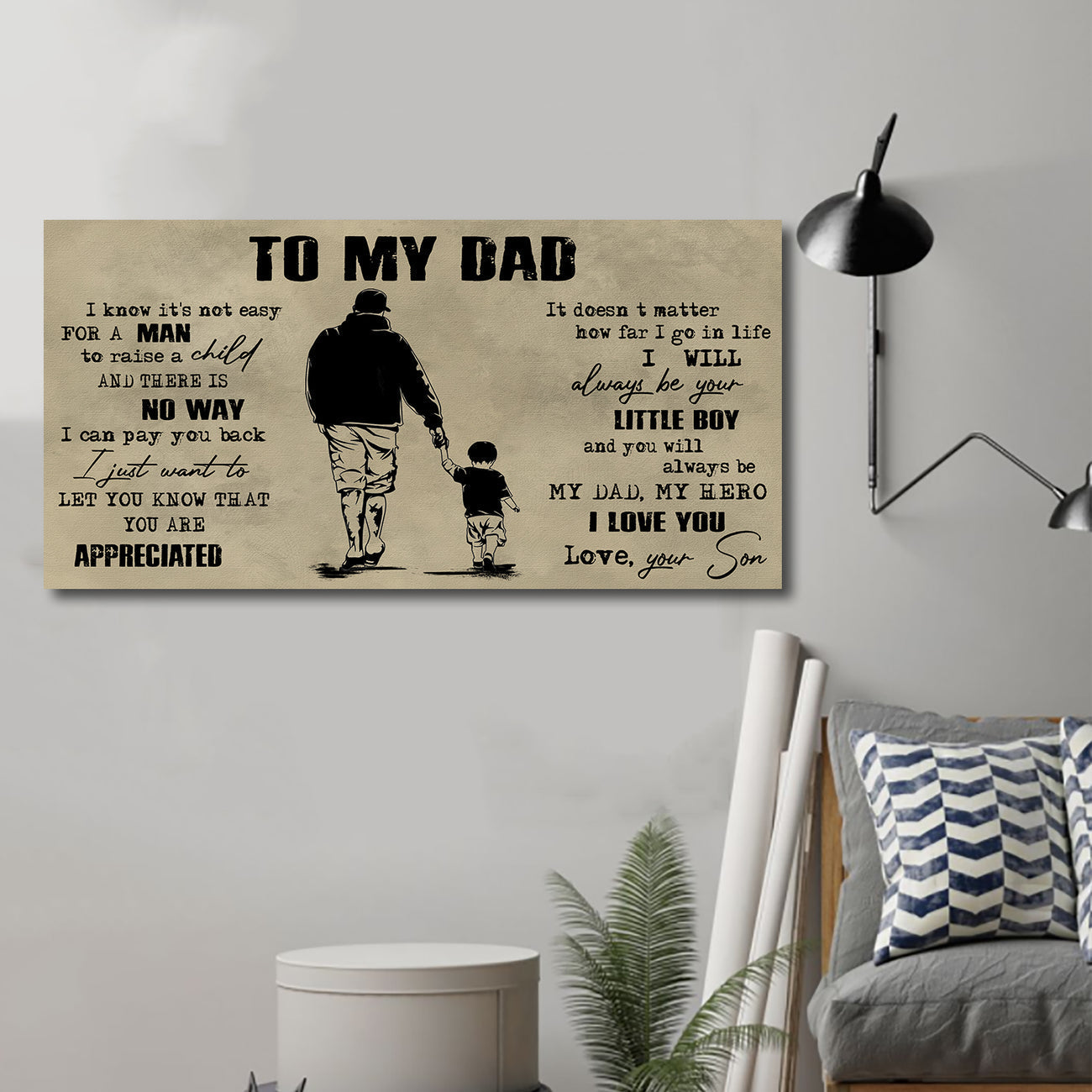 to dad- canvas poster