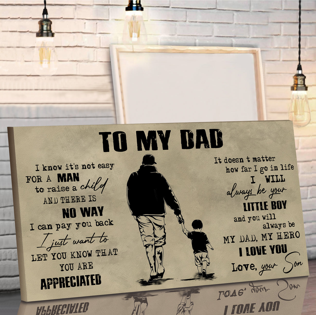 to dad- canvas poster