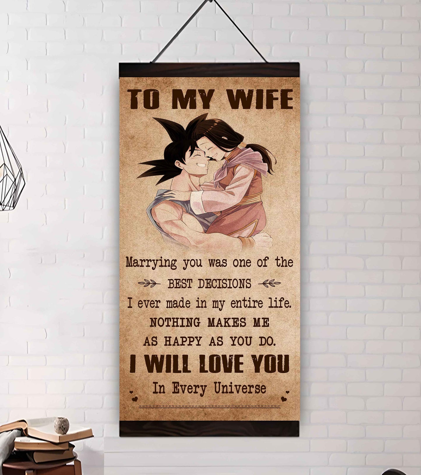 samurai poster canvas to my wife marrying you was one of the best decisions - i will love you forever and always gift for your wife