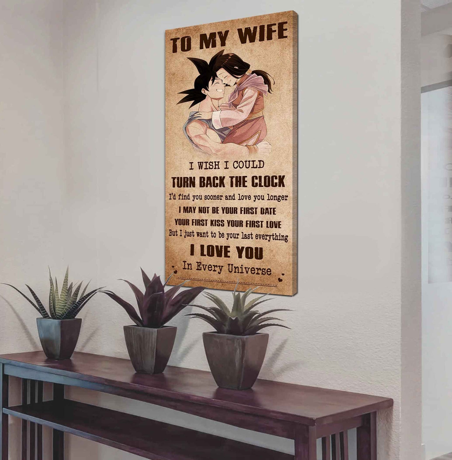 family poster canvas to my wife i wish i could turn back the clock - i love you forever and always gift for your wife