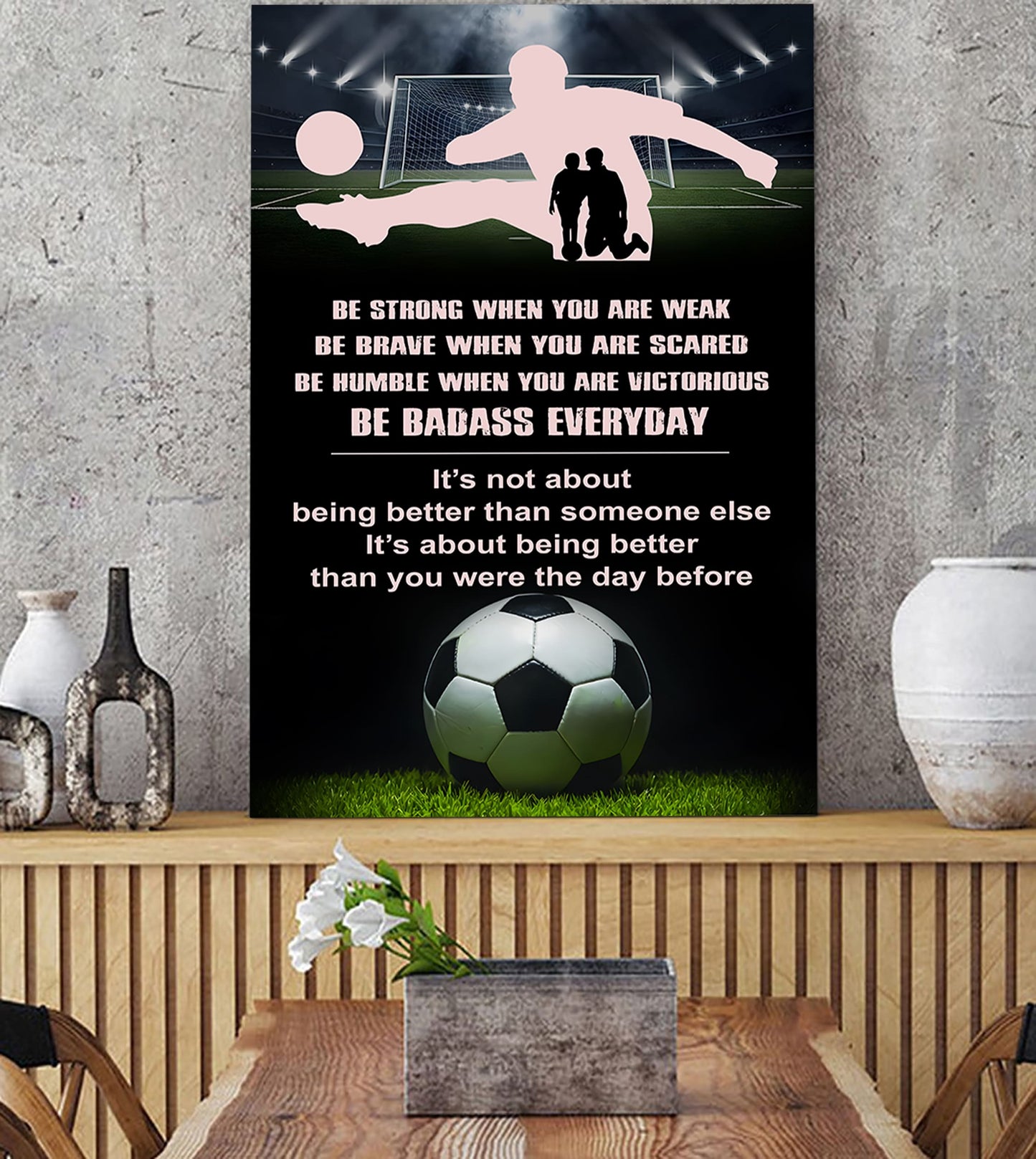 sport canvas poster to my son it's being better than you were the day before gifts for son from dad