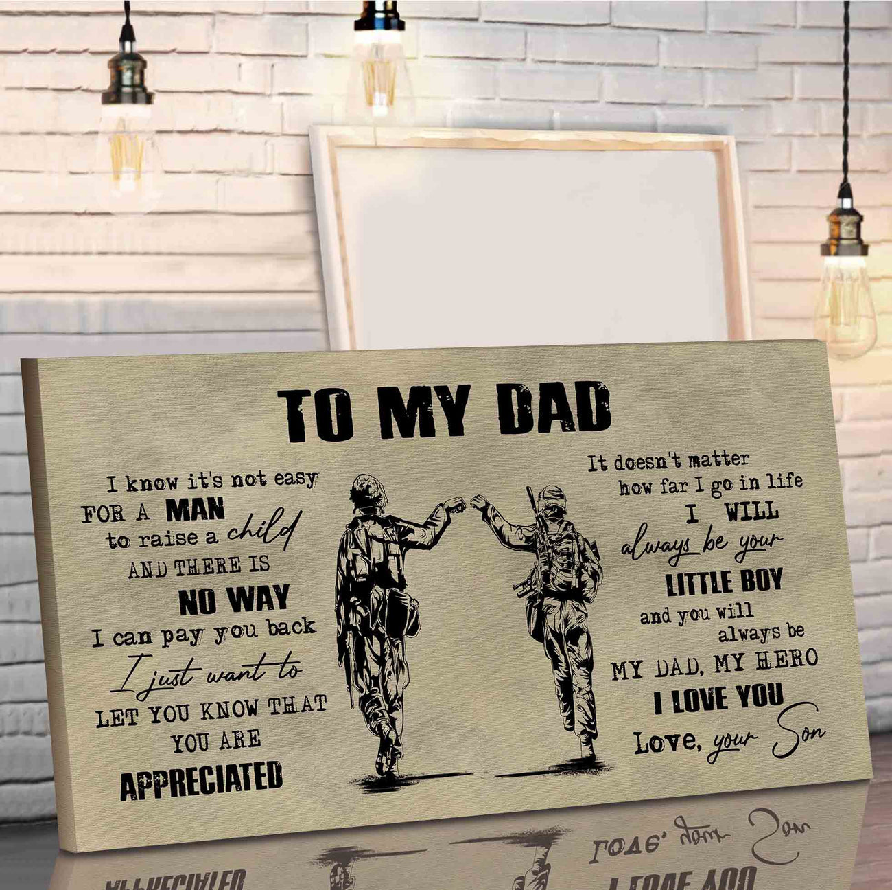 to dad- canvas poster