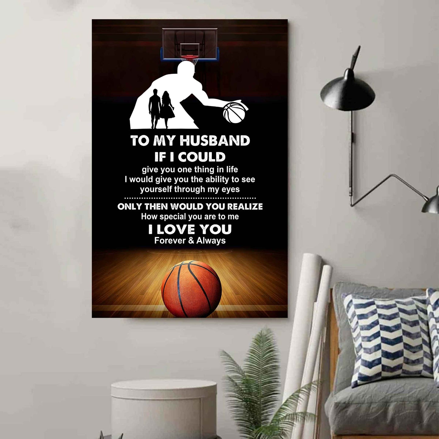 sport poster canvas to my husband if i could give you one thing in life i love you gift for your husband