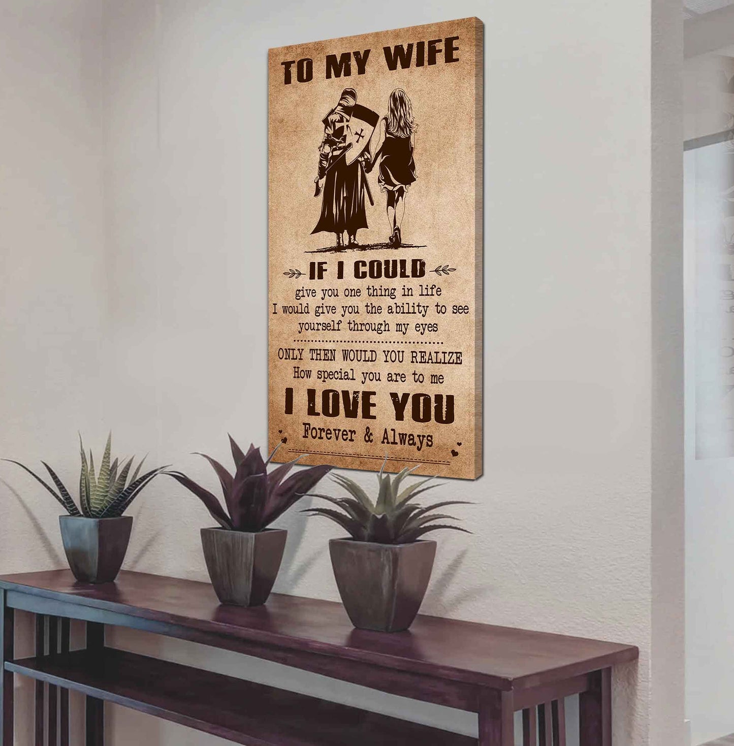 family poster canvas to my wife if i could give you one thing in life - how special you are to me gift for your wife