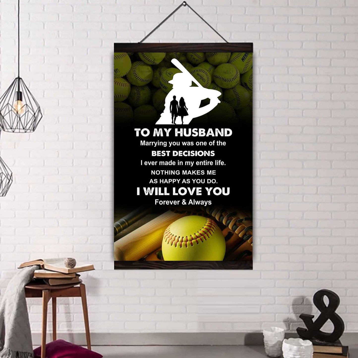 sport poster canvas to my husband marrying you was one of the best decision gift for your husband