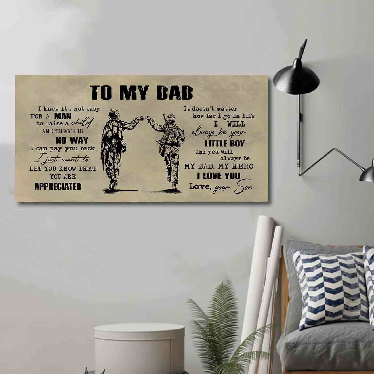 to dad- canvas poster