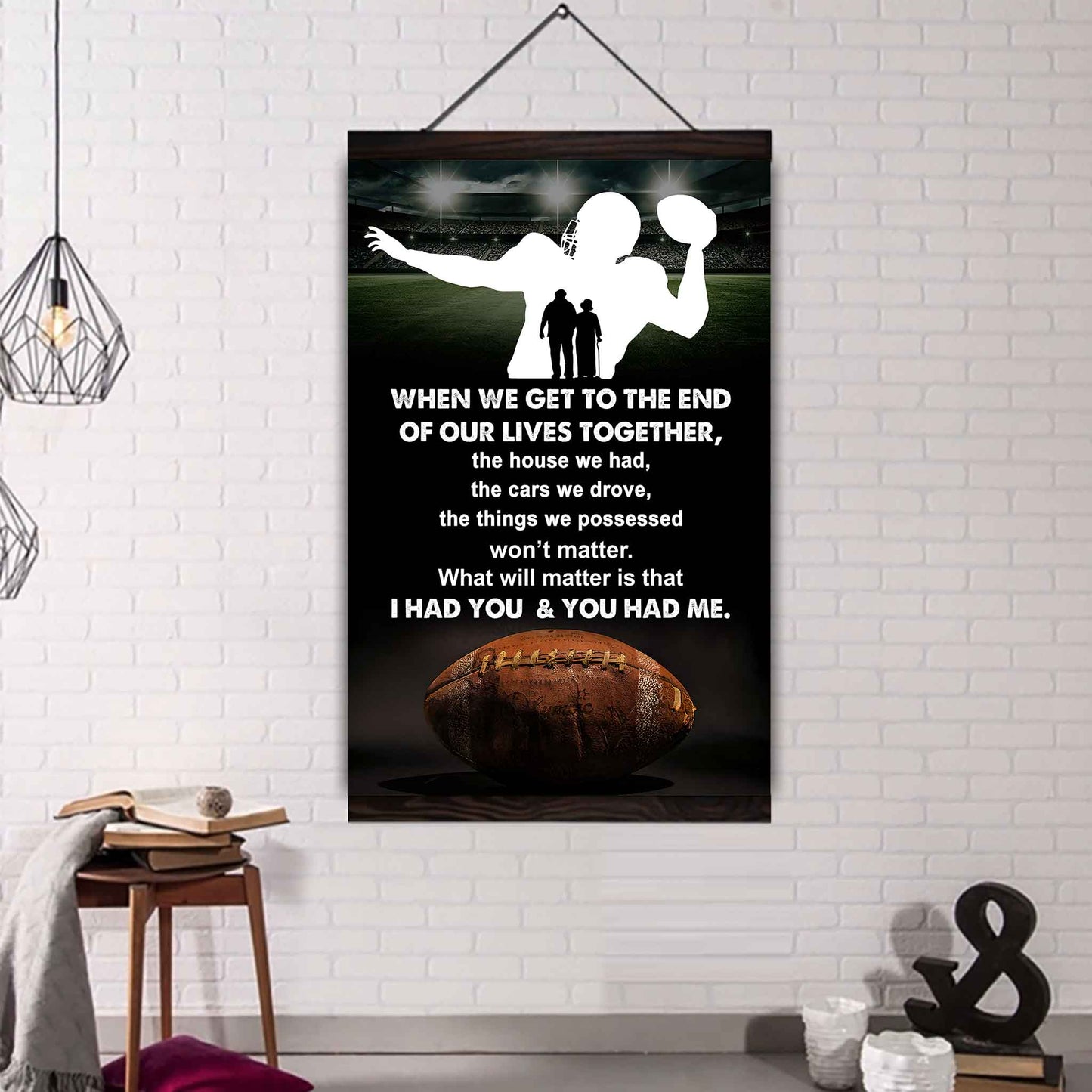 sport poster canvas i had you and you had me gift for wife husband