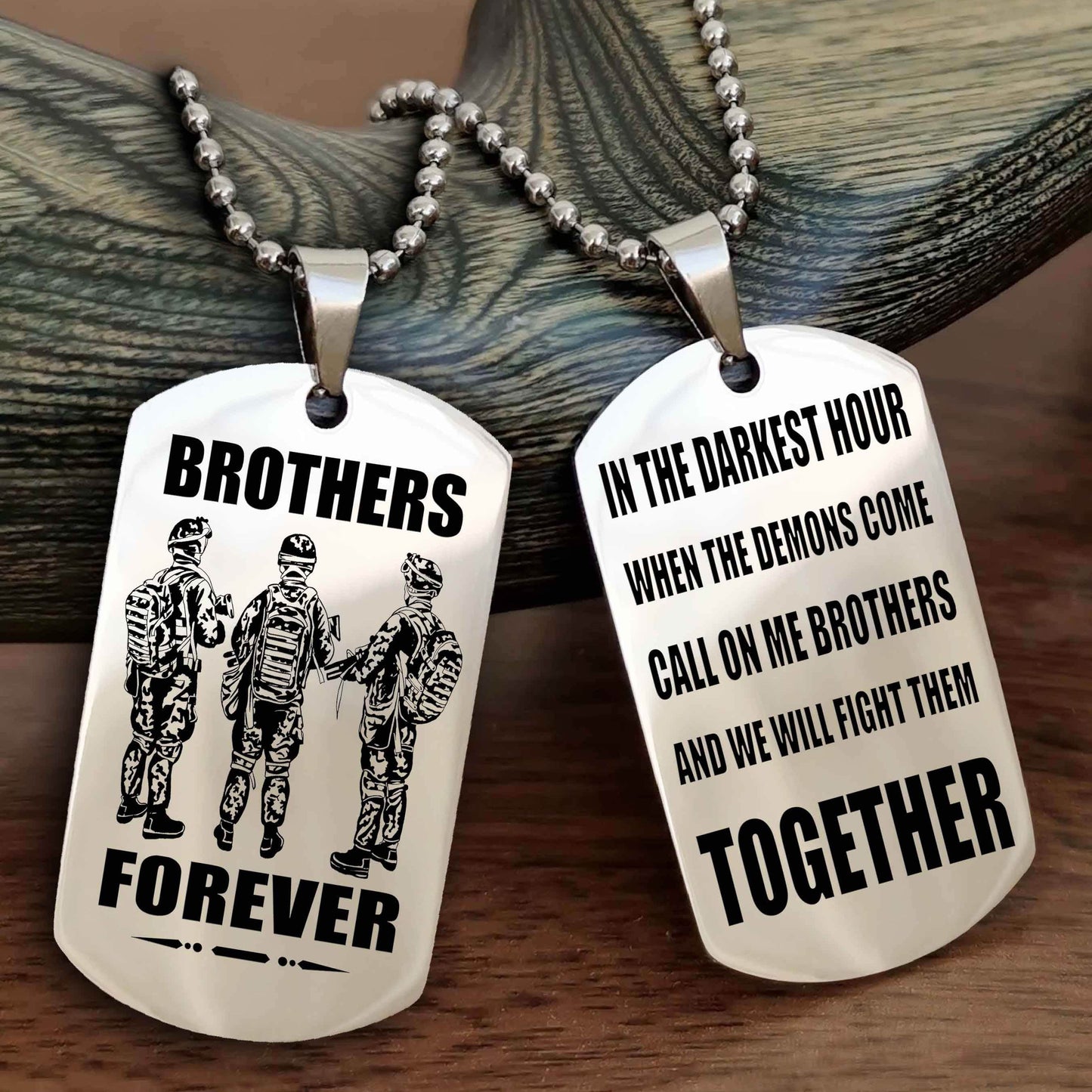 Cowboy Personalized Double Sided Dog Tag For My Brother - Call On Me Brother And We Will Fight Them Together Gift For Your Friend
