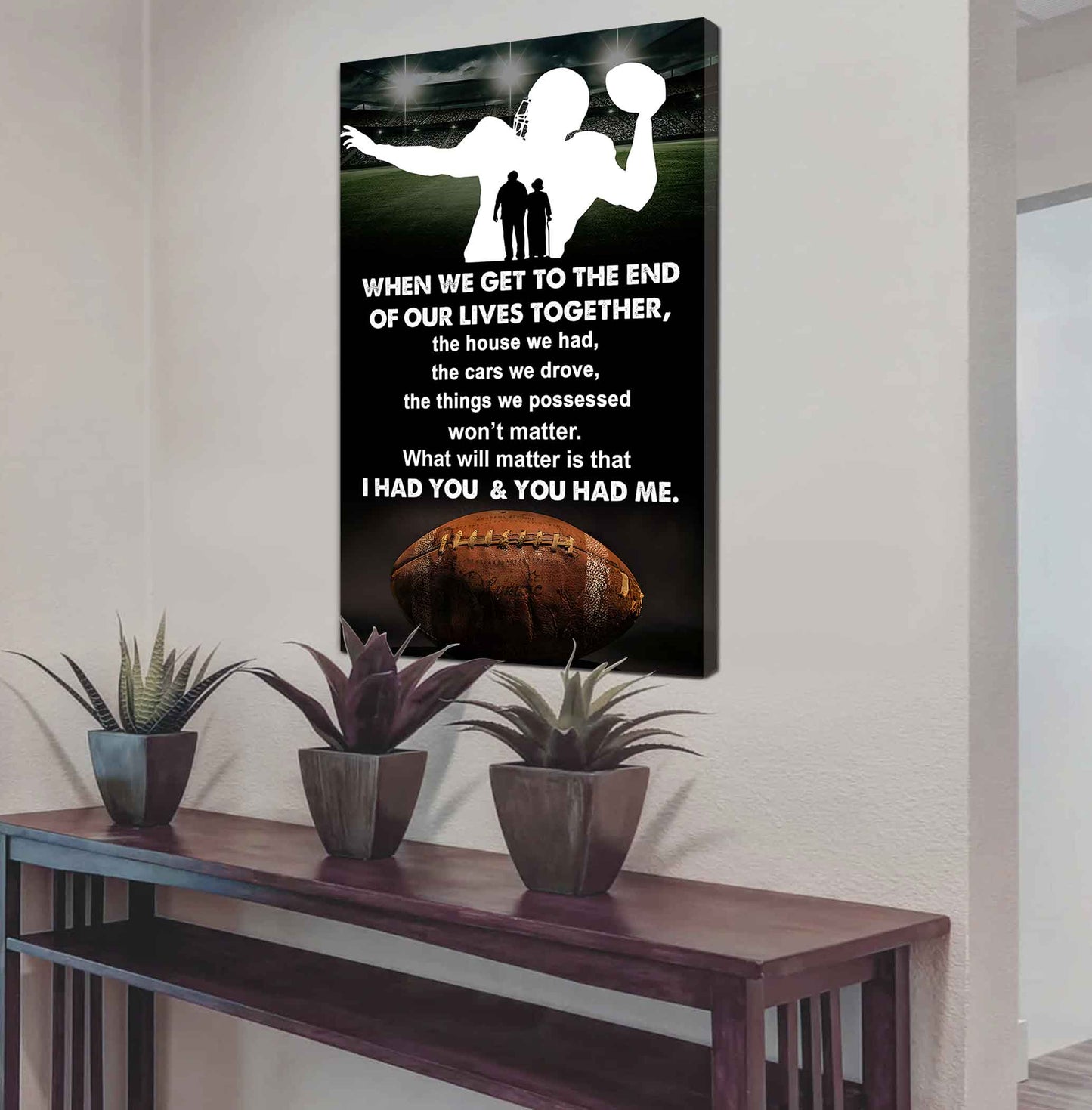 sport poster canvas i had you and you had me gift for wife husband
