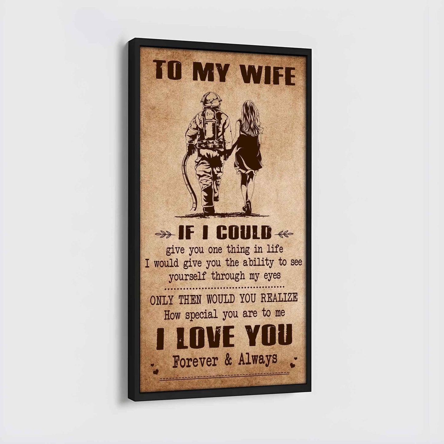 family poster canvas to my wife if i could give you one thing in life - how special you are to me gift for your wife