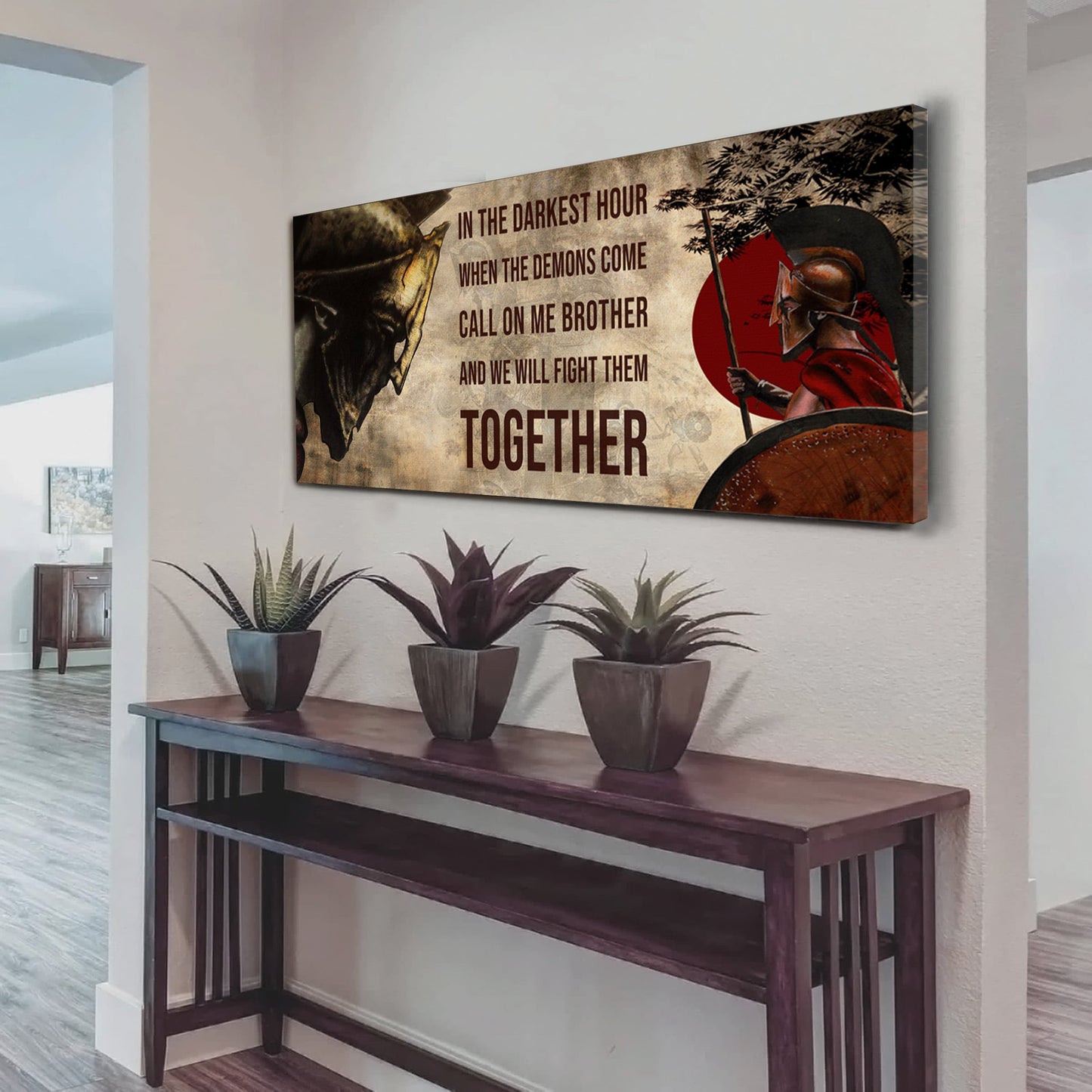 sparatan poster canvas- be strong be brave be humble, it is not about better than someone else, it is about being better than you were the day before