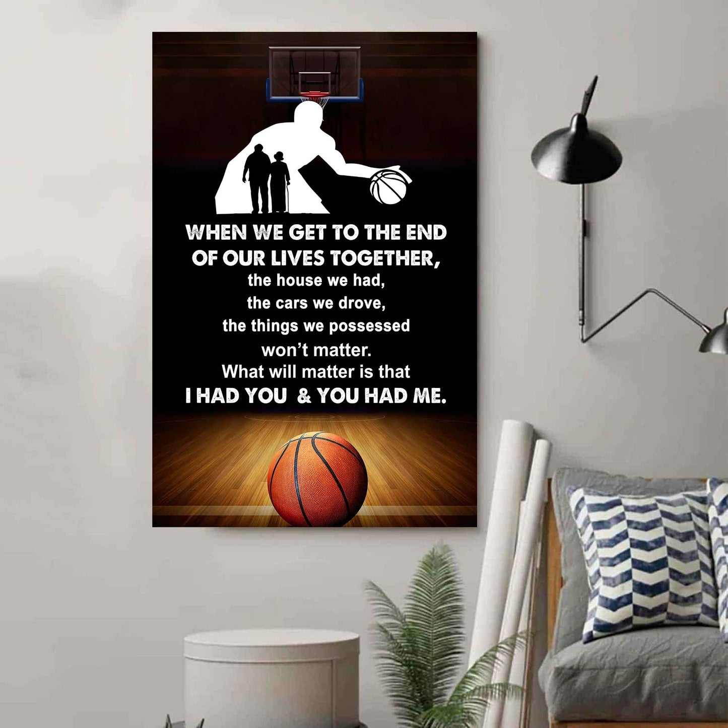 sport poster canvas i had you and you had me gift for wife husband