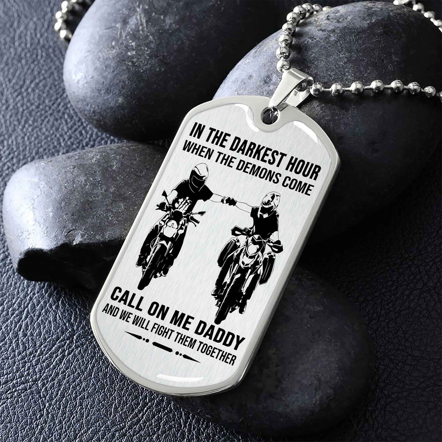 DRB Military Chain Silver Plated 18K Gold Plated Call On Me Daddy Gift For Your Dad