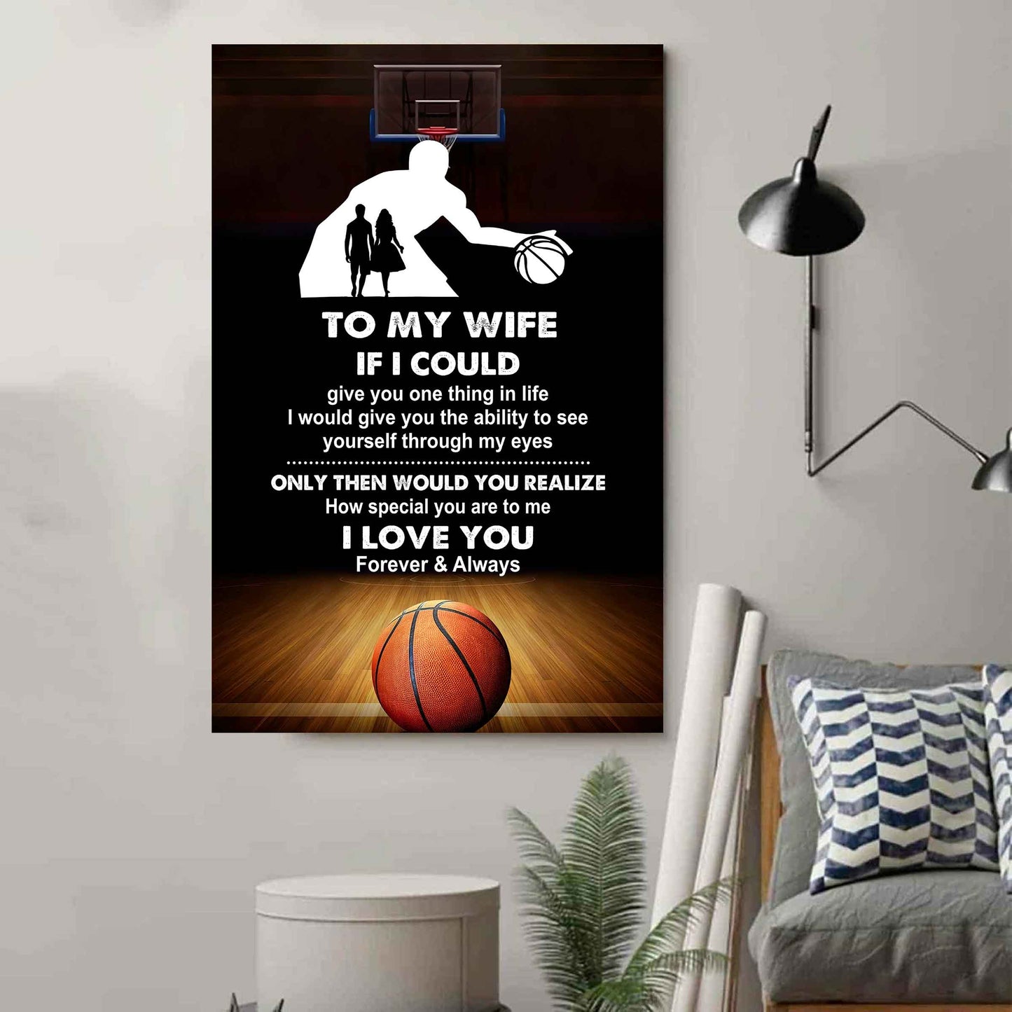 sport poster canvas to my wife if i could give you one thing in life i love you gift for your wife