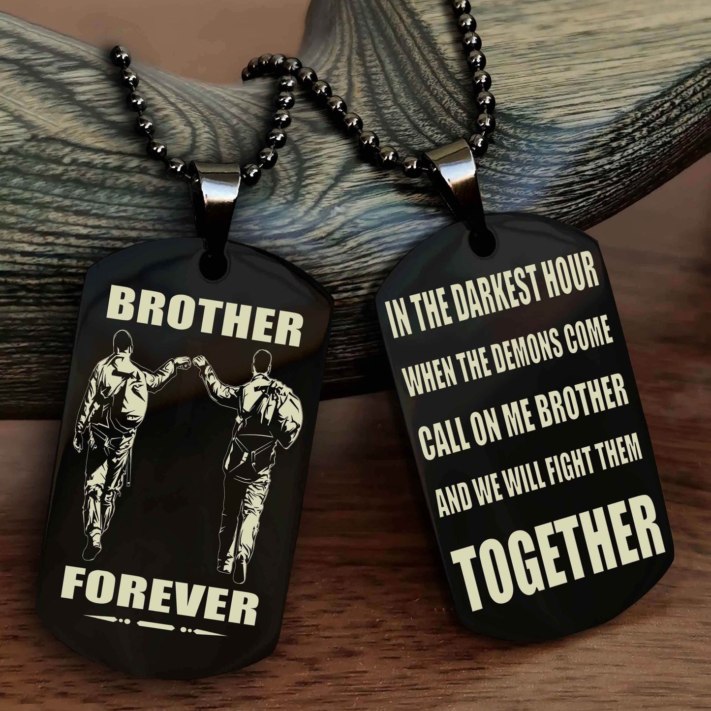 Cowboy Personalized Double Sided Dog Tag For My Brother - Call On Me Brother And We Will Fight Them Together Gift For Your Friend