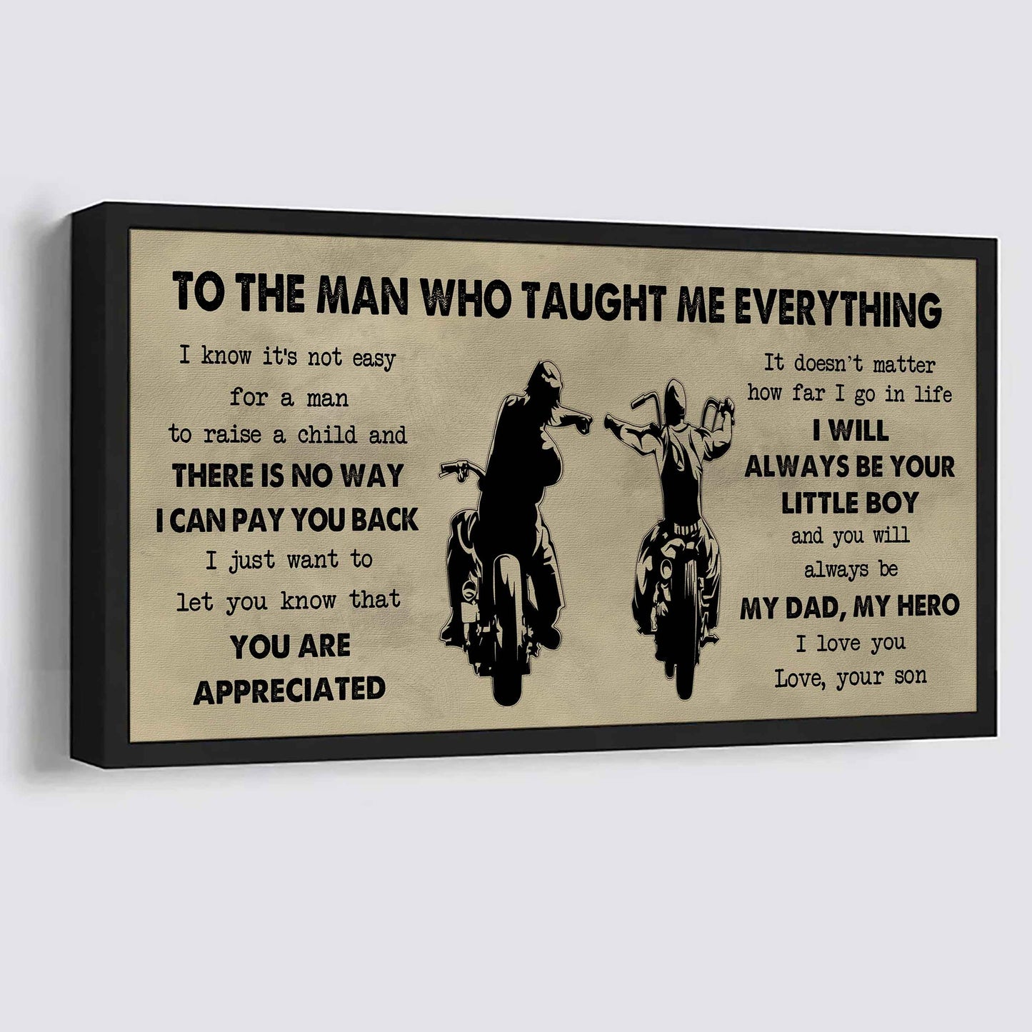 Family Poster Horizontal Canvas To My Dad I Know It's Not Easy To Raise A Child I Will Always Be Your Little Boy Gift From Son To Dad