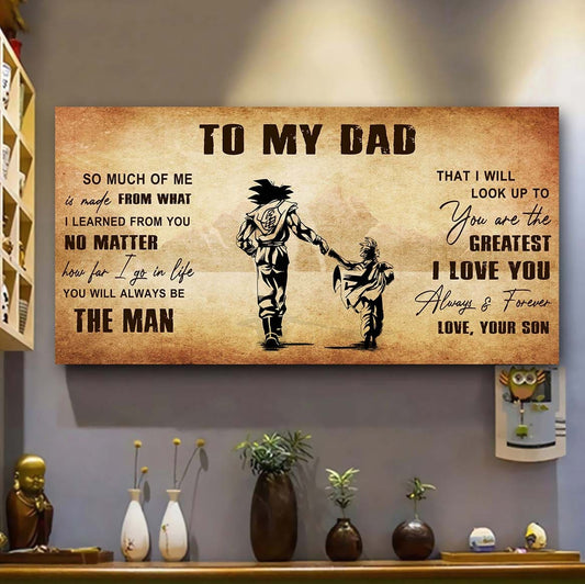 DRB To My Dad - You Are The Greatest I Love You Poster Canvas Gift For Father From Son