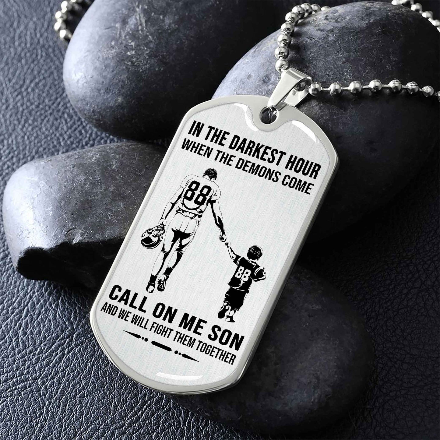 drb military chain silver plated 18k gold plated call on me son gift for your son