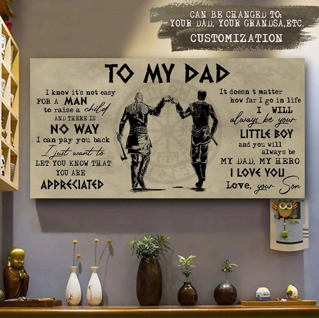 to dad- canvas poster