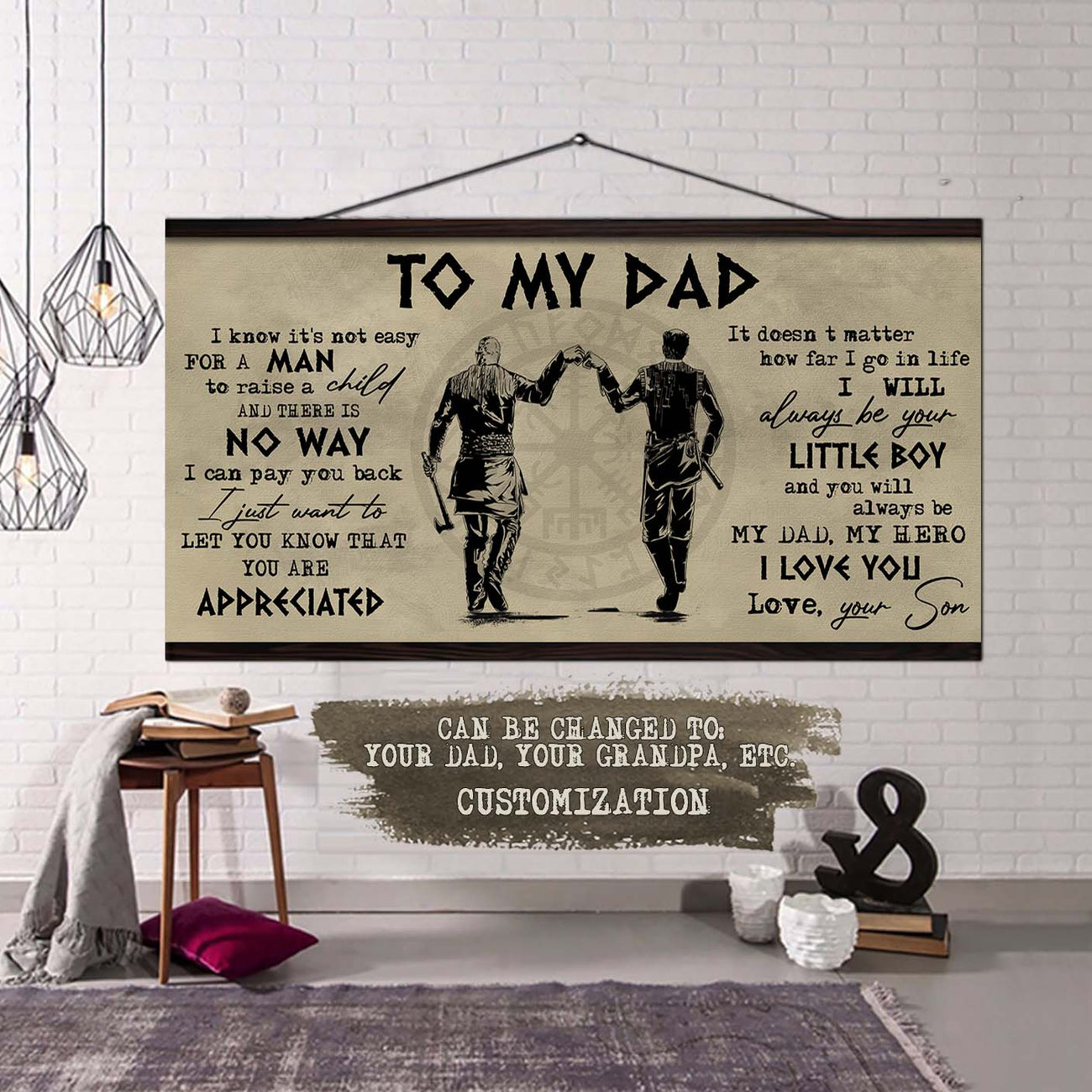 to dad- canvas poster