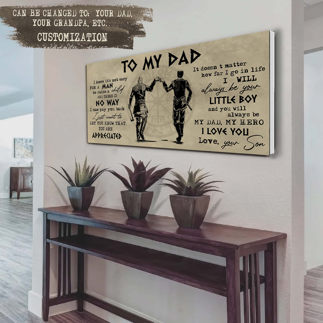 to dad- canvas poster