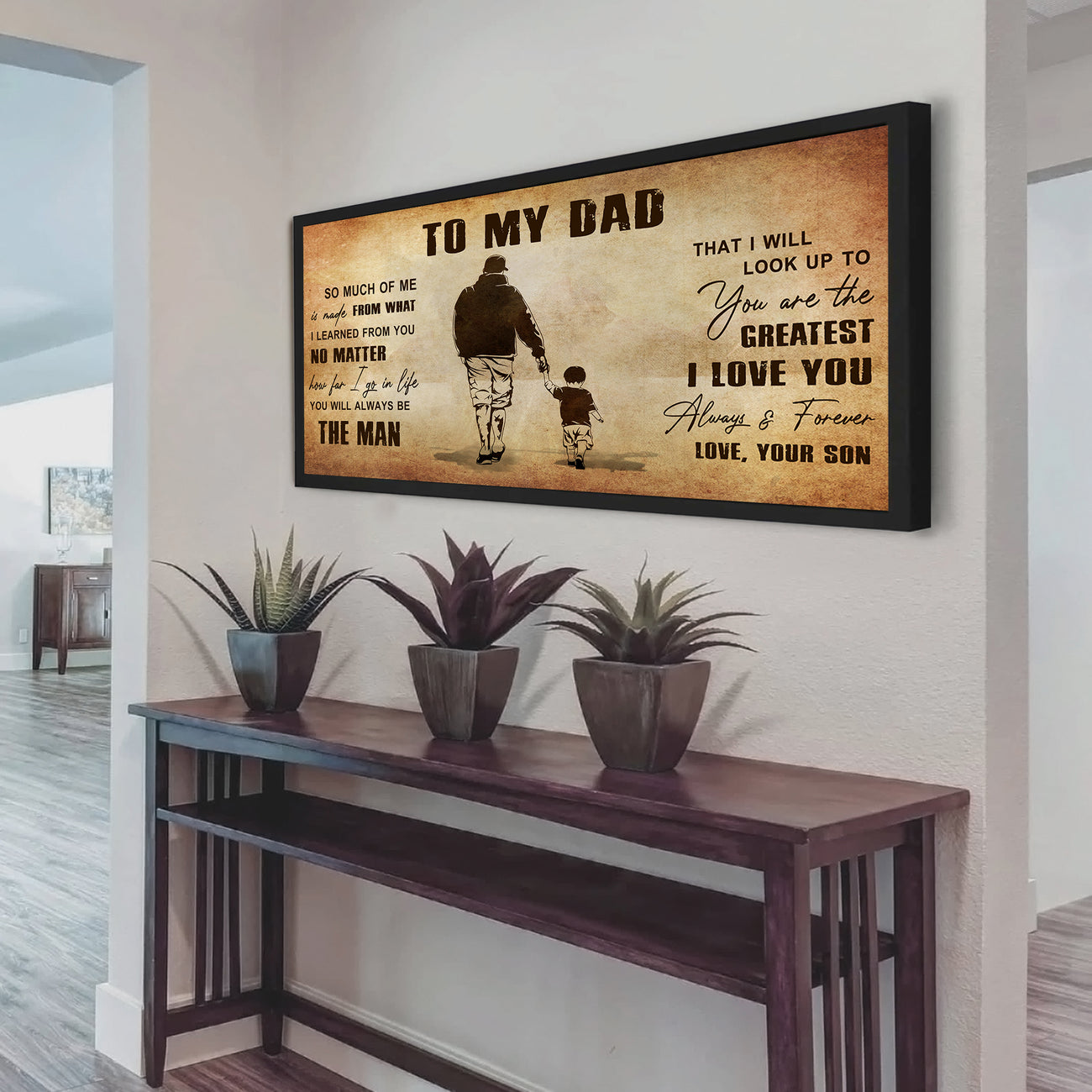 to dad- canvas poster