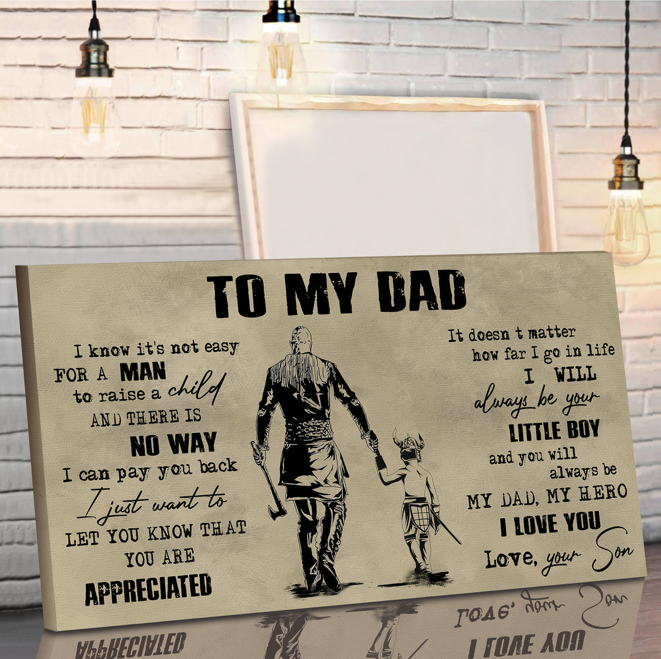 to dad- canvas poster
