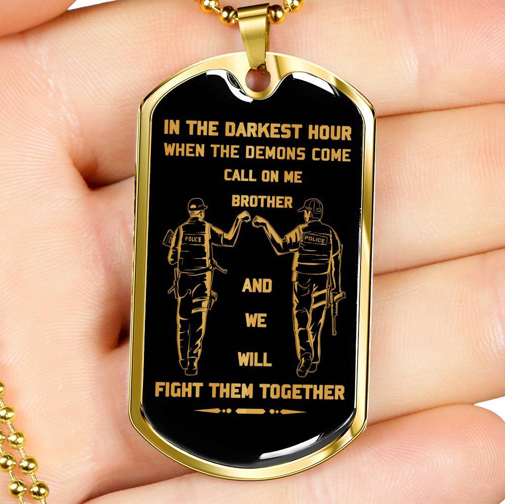 police dog tag call on me brother
