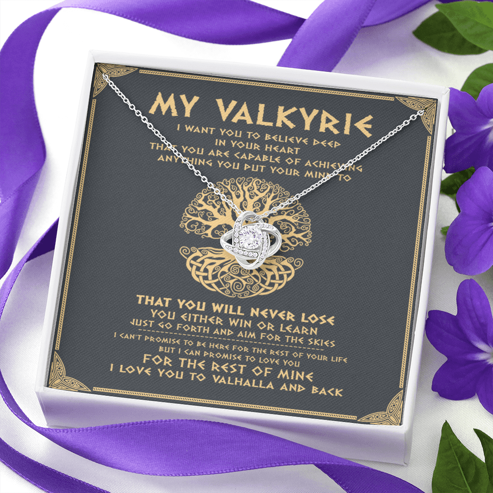 viking love knot necklace dad to daughter that you never lose you either win or learn