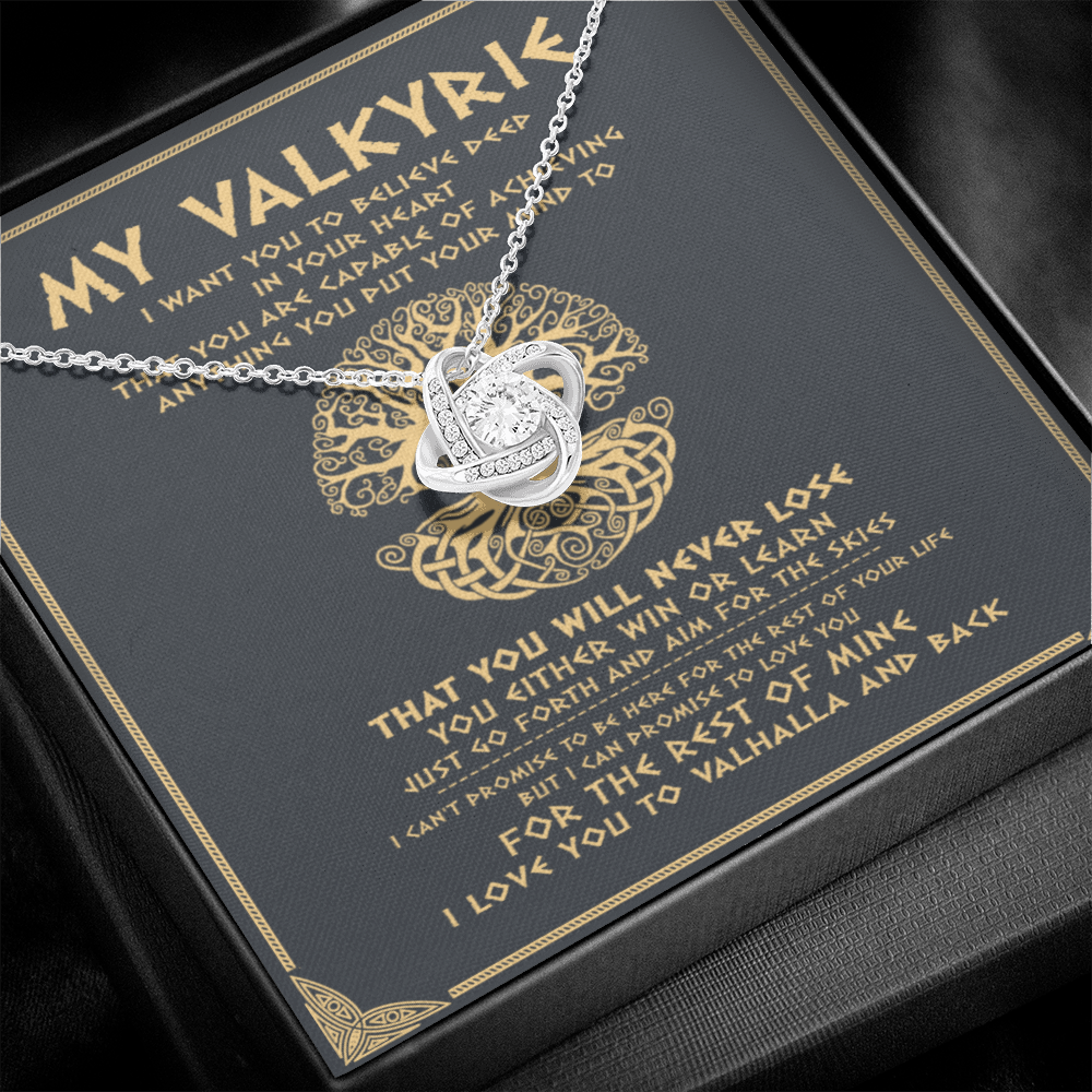 viking love knot necklace dad to daughter that you never lose you either win or learn