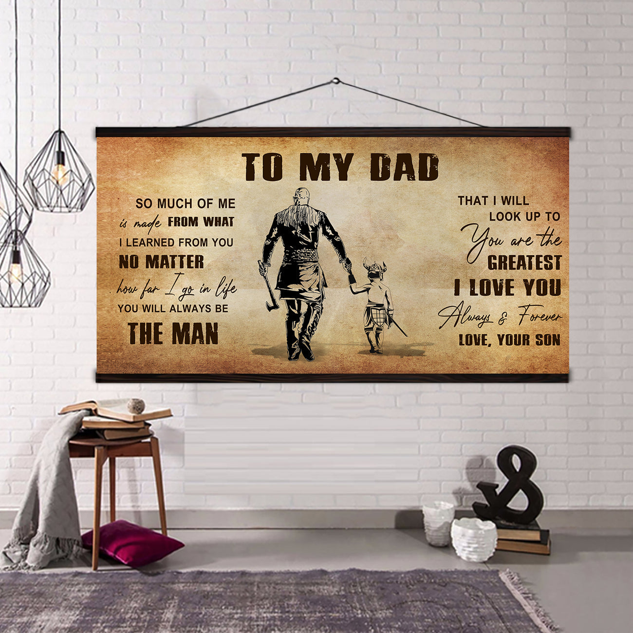 to dad- canvas poster