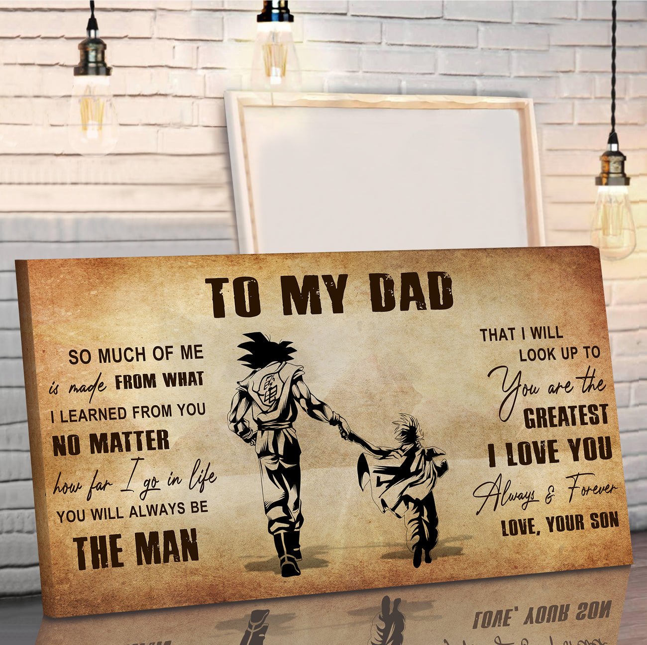 to dad- canvas poster